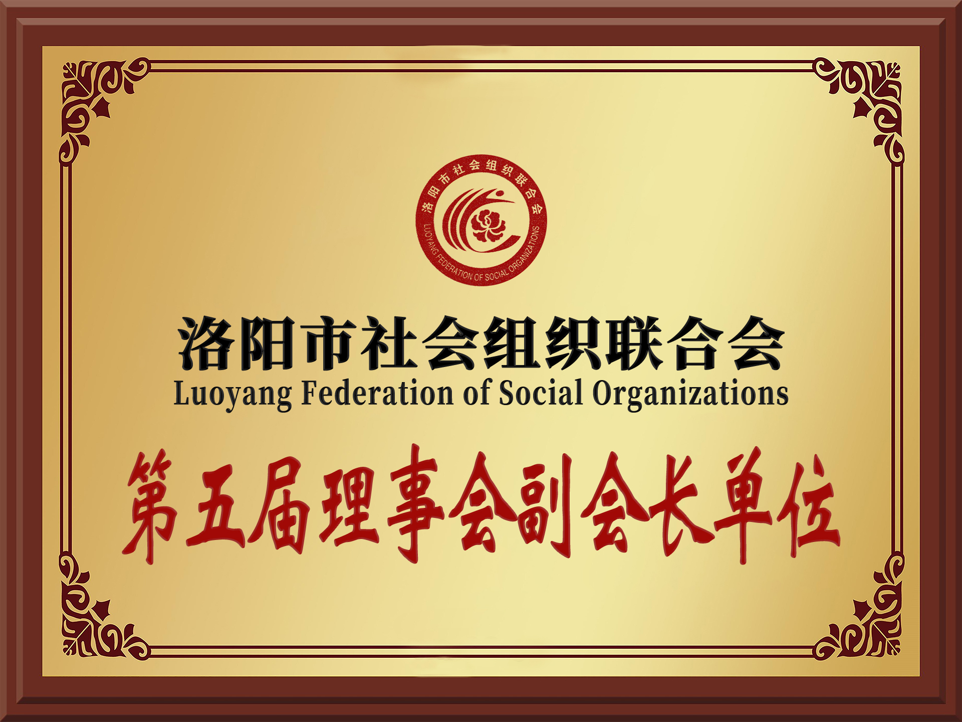 洛陽市社會組織聯合會副會長單位